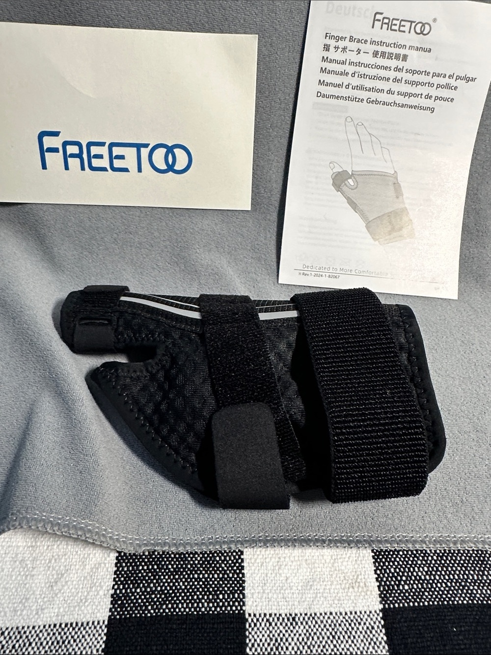 Black Thumb Brace Support - Adjustable Stabilizer NWT
